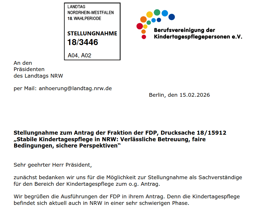Stellungnahme BVK Landtag NRW